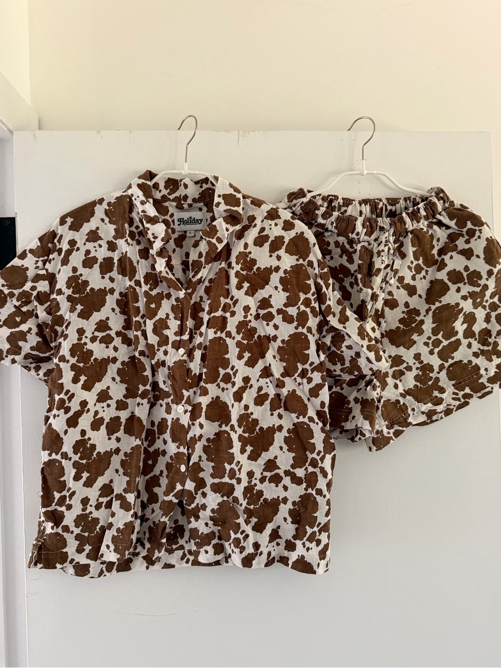 Holiday Pyjama Set- Cowhide, Small - Picture 1 of 4